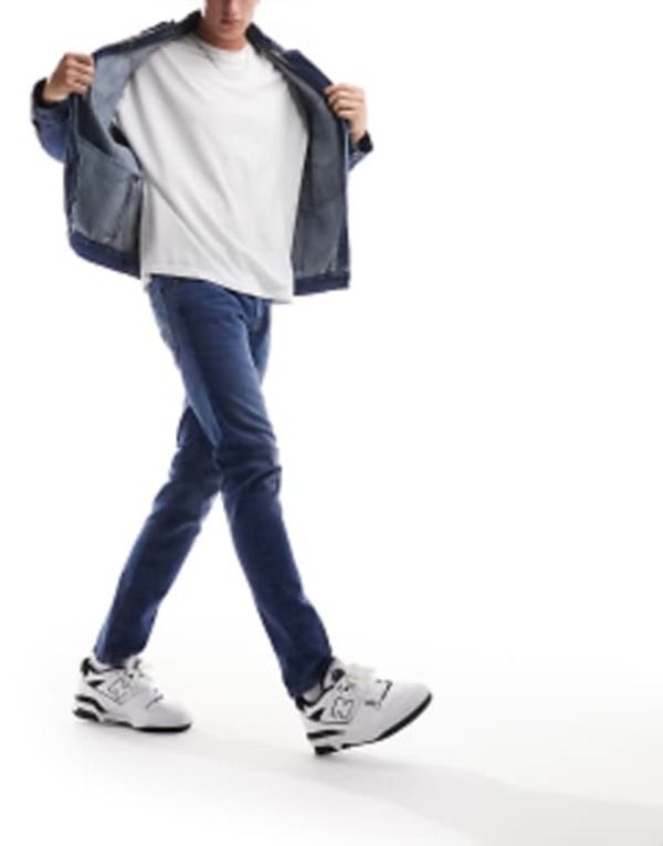 ジャック アンド ジョーンズ メンズ ボトムス デニムパンツ ジーンズ Jack Jones glenn slim jeans in mid Mid blue ブルー