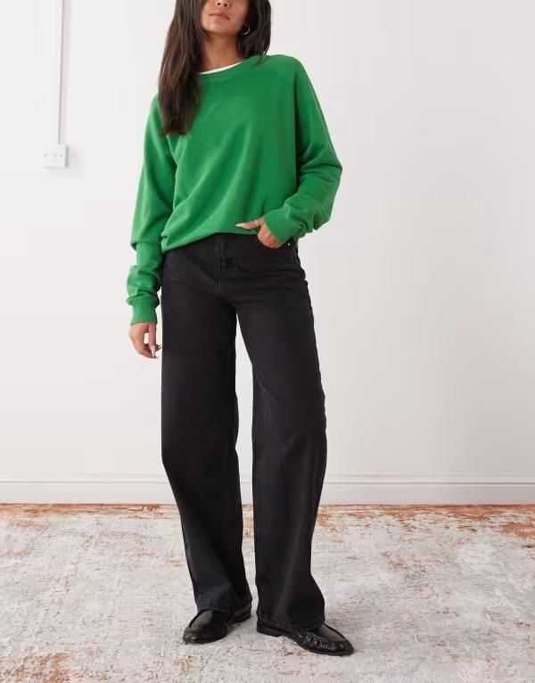 ノイジーメイ レディース ボトムス デニムパンツ ストレート デニム ジーンズ Noisy May Alexa mid rise straight leg jeans denim Black Deni