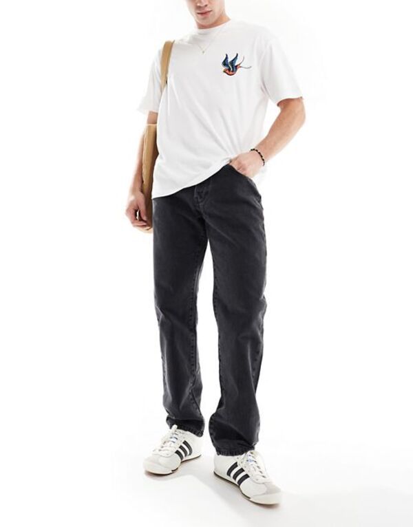 オンリーアンドサンズ メンズ ボトムス デニムパンツ ジーンズ Only Sons Edge straight fit jeans wash Black Denim ブラック