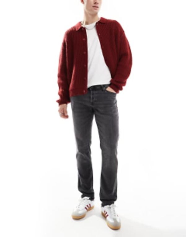 ジャック アンド ジョーンズ メンズ ボトムス デニムパンツ テーパードフィット ジーンズ Jack Jones Intelligence Glenn slim tapered fit jeans w