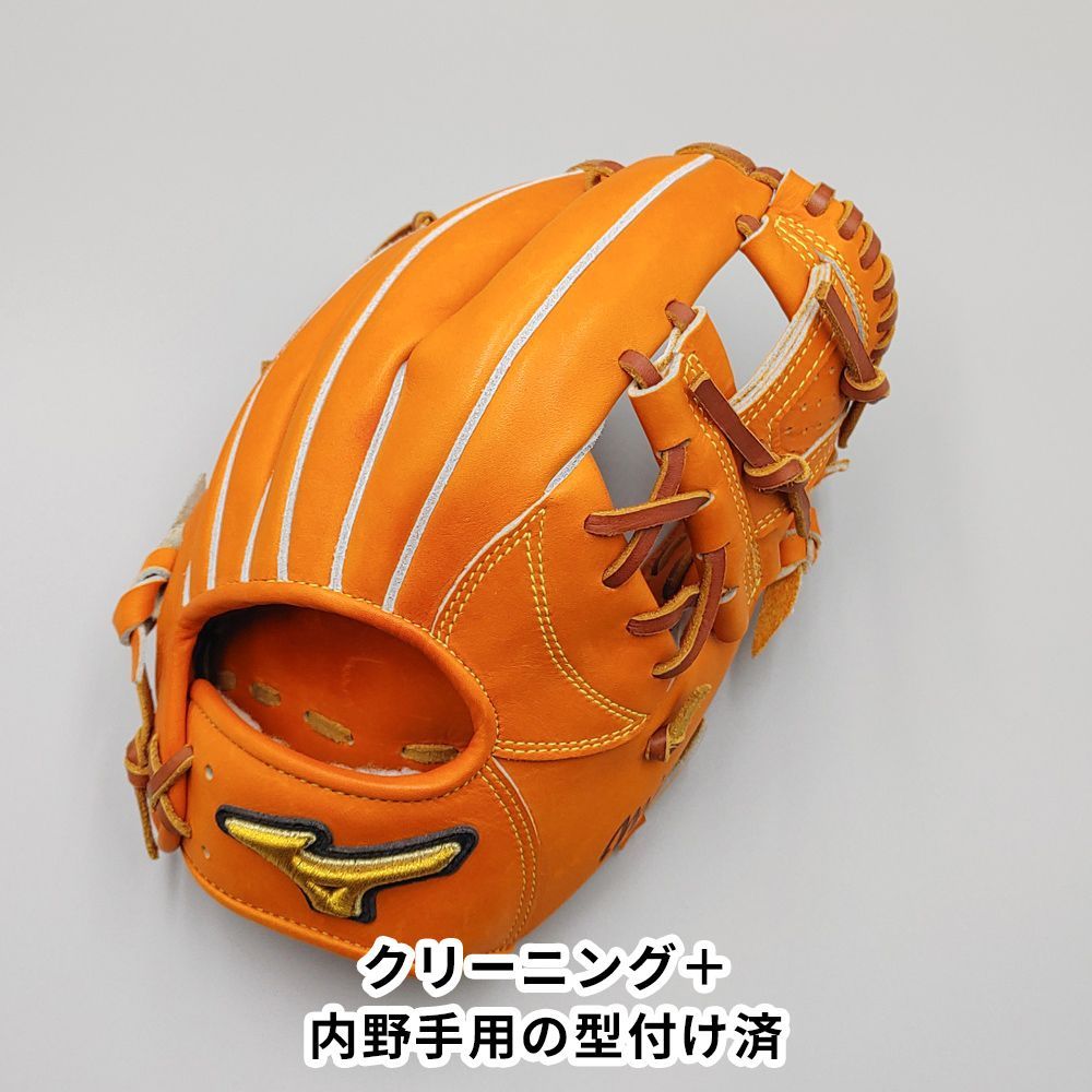 クリーニング済み 】 ミズノ 軟式グローブ / 内野手用 型付け済み