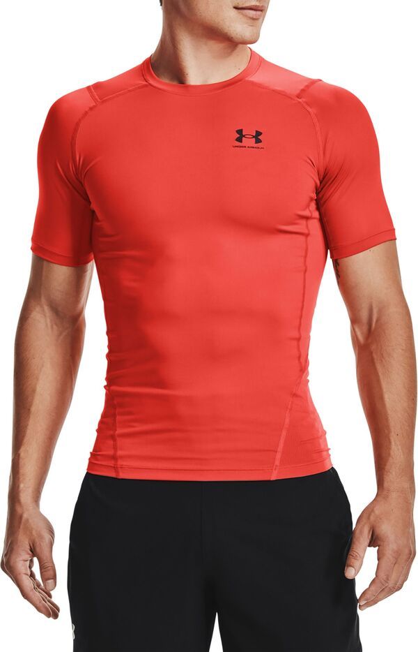 アンダーアーマー メンズ トップス シャツ Under Armour Mens HeatGear Compression TShirt Dark OrangeBlack ブラック