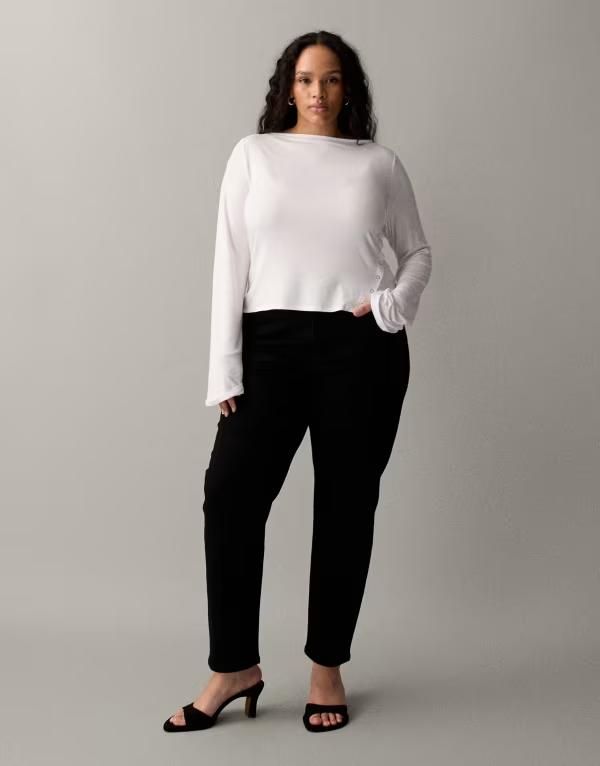 エイソス レディース ボトムス デニムパンツ スリムフィット ジーンズ ASOS Curve ASOS DESIGN Curve slim fit comfort jeans Black ブラック