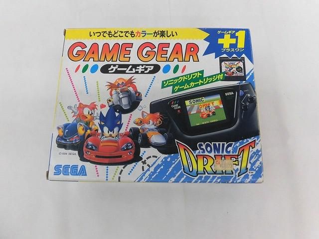 訳あり ゲーム セガ ゲームギア 本体 プラスワン ソニックドリフト ゲームカートリッジ付き 箱・説付き