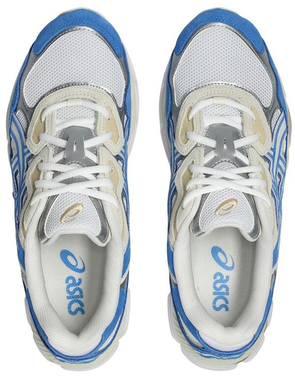アシックス メンズ シューズ スニーカー ASICS Mens GELNYC Shoes WhiteBlue Coast ホワイト アシックス メンズ シューズ スニーカー ASICS Mens GELNYC Shoes WhiteBlue Coast ホワイト
