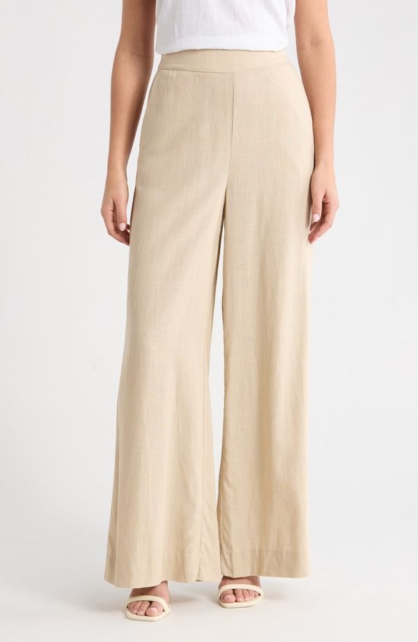 ヴィンスカムート レディース ボトムス レギンス ワイドレッグ パンツ Vince Camuto Wide Leg Pants Camel キャメル