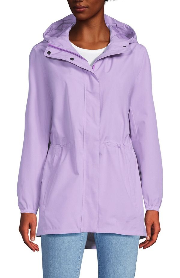 ランズエンド レディース アウター ジャケット・ブルゾン コート Lands End Squall Packable Waterproof Raincoat Lilac Petal ライラック