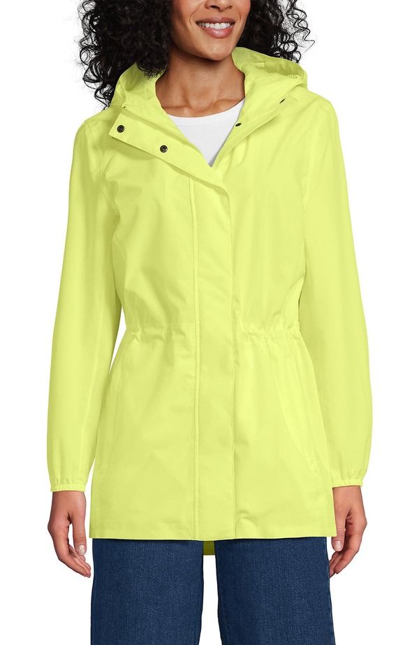ランズエンド レディース アウター ジャケット・ブルゾン コート Lands End Squall Packable Waterproof Raincoat Soft Limoncello Yello
