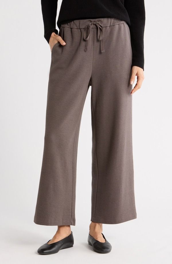 エイリーンフィッシャー レディース ボトムス レギンス ワイドレッグ パンツ コットン アンクル Eileen Fisher Organicotton Blend Ankle Wide Leg Dra