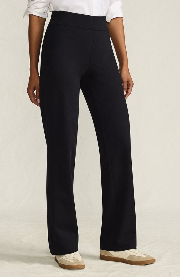 ランズエンド レディース ボトムス デニムパンツ ストレート Lands End Starfish Mid Rise Straight Leg Pants Black ブラック