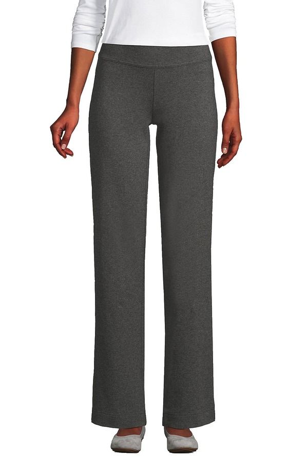 ランズエンド レディース ボトムス デニムパンツ ストレート Lands End Starfish Mid Rise Straight Leg Pants Charcoal Heather チャコール