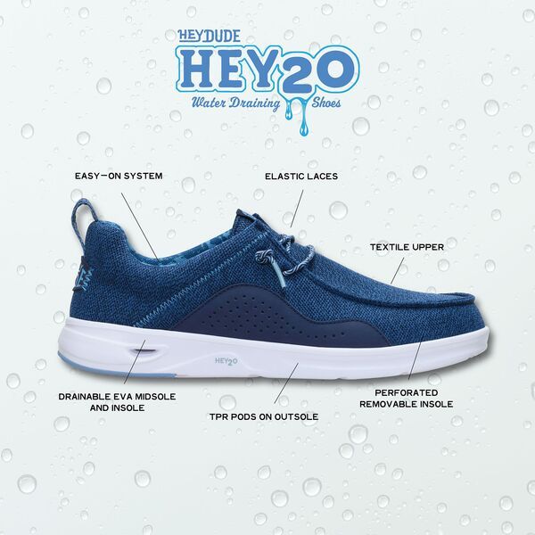 ヘイデュード メンズ シューズ スニーカー メッシュ Hey Dude Mens Wally Hey2O Meshoe Navy BlazerBright White ホワイト