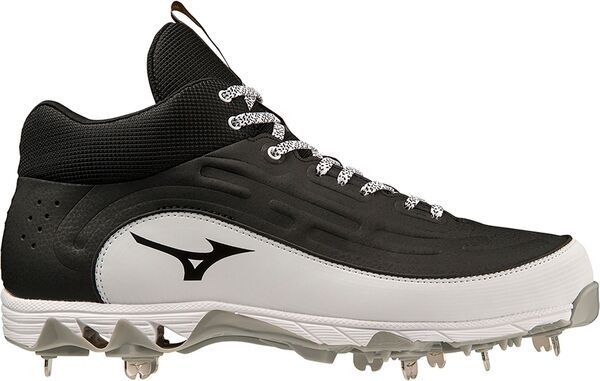 ミズノ メンズ シューズ スニーカー Mizuno Mens 9Spike Ambition 3 Mid Metal Baseball Cleats BlackWhite ホワイト