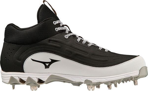 ミズノ メンズ シューズ スニーカー Mizuno Mens 9Spike Ambition 3 Mid Metal Baseball Cleats BlackWhite ホワイト