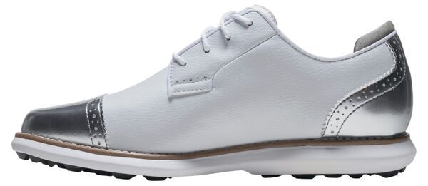 フットジョイ レディース シューズ スニーカー FootJoy Womens Traditionspikeless Golf Shoes WhitePlatinum ホワイト