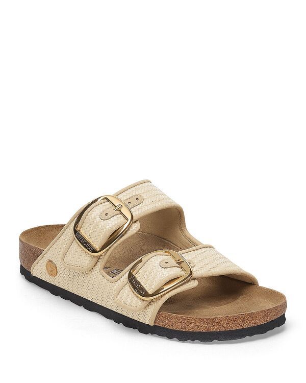 ビルケンシュトック レディース シューズ サンダル Birkenstock Womens Arizona Big Buckle Raffia Sandals Beige ベージュ