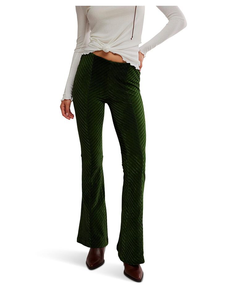フリーピープル レディース ボトムス カジュアルパンツ ベルベット Free People Penny Pullon Velvet Pants Night Forest フォレスト