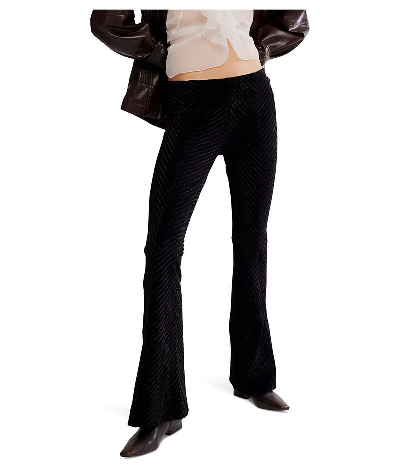 フリーピープル レディース ボトムス カジュアルパンツ ベルベット Free People Penny Pullon Velvet Pants Black ブラック