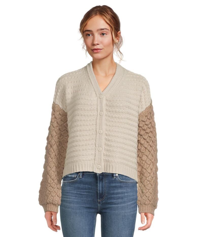 スプレンディット レディース アウター ニット・セーター カーディガン Splendid Maria Bobble Cardigan Pale Oak HeatherLight Cedar Heath