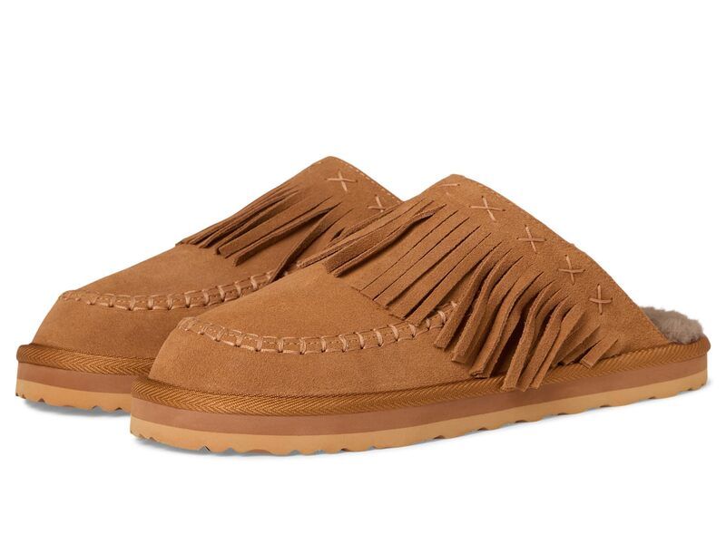 フリーピープル レディース シューズ サンダル フリンジ Free People Fallon Fringe Mules Toffee Suede