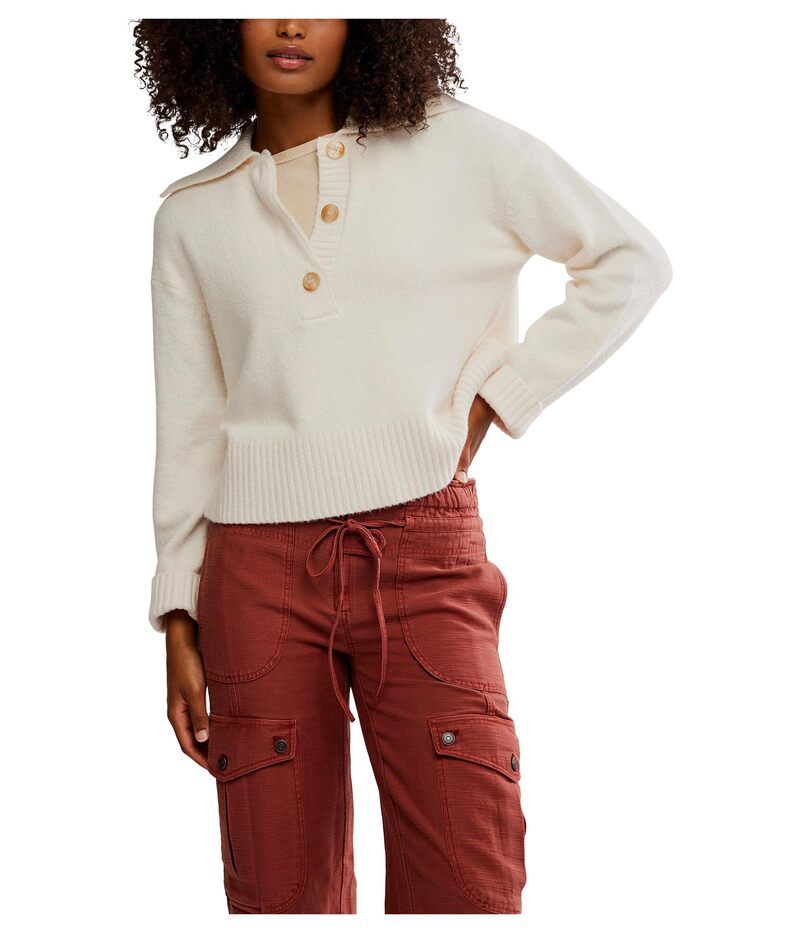 フリーピープル レディース アウター ニット・セーター ポロシャツ Free People Trading Upolo Ivory アイボリー