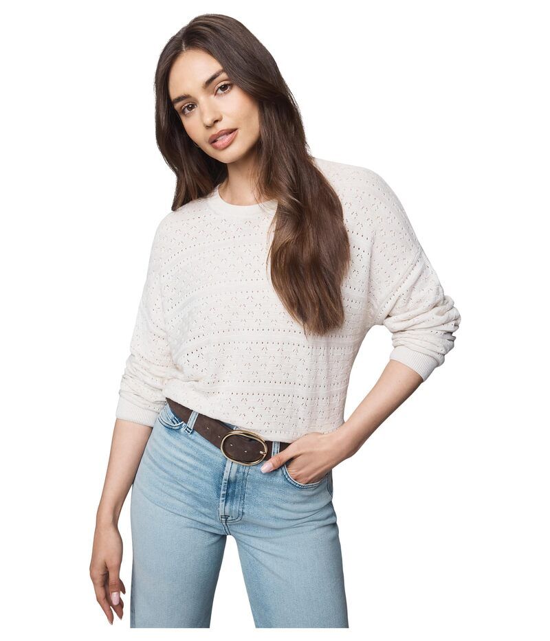 スプレンディット レディース アウター ニット・セーター Splendid Georgie Pointelle Sweater Pale Oak Heather ヘザー