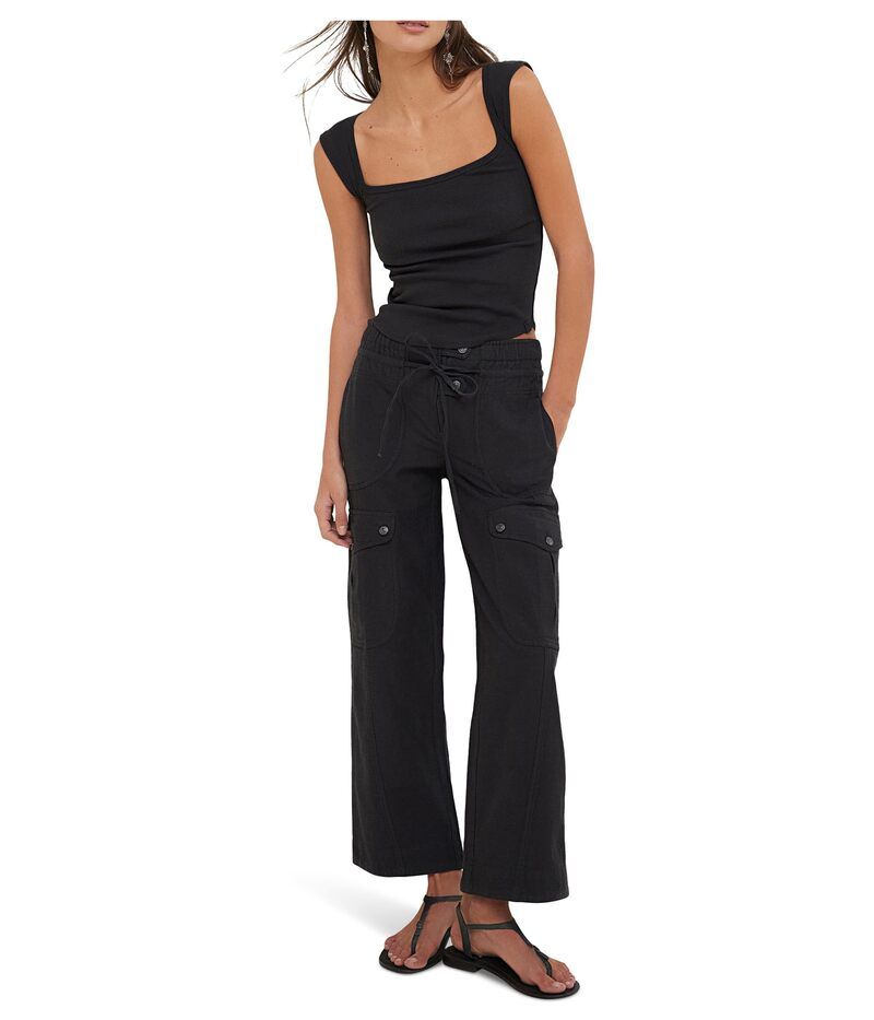 フリーピープル レディース ボトムス カジュアルパンツ Free People Park Ave Pants Black ブラック