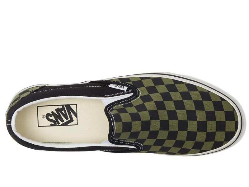 バンズ メンズ シューズ スニーカー Vans Classic Slip On Checkerboard Pop Check Loden Green グリーン バンズ メンズ シューズ スニーカー Vans Classic Slip On Checkerboard Pop Check Loden Green グリーン
