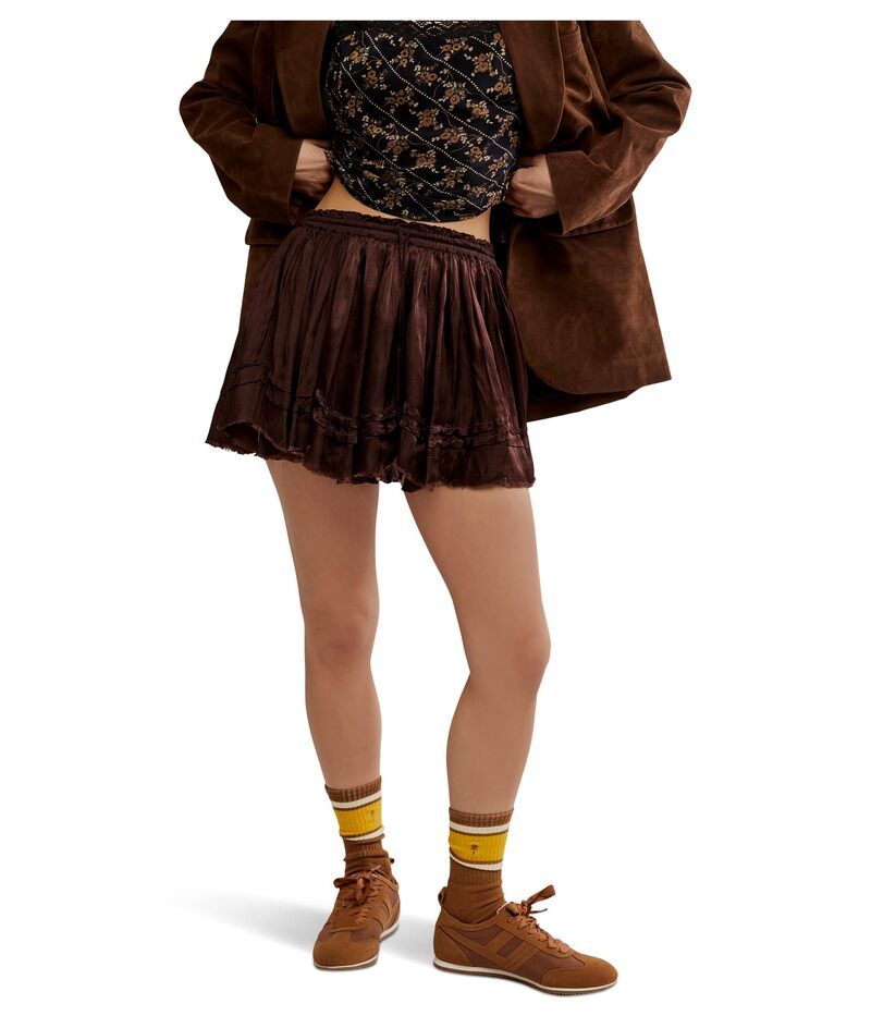 フリーピープル レディース ボトムス スカート ミニ Free People One Third Charm Mini Skirt French Chocolate チョコレート