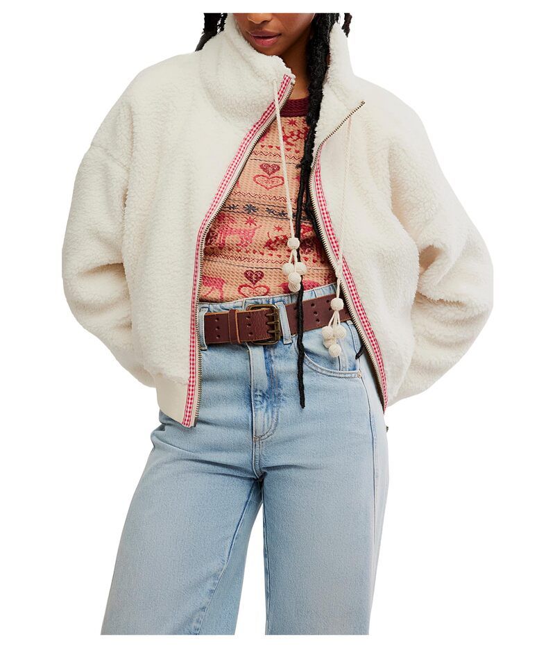 フリーピープル レディース アウター コート Free People Alpine Sherpa Cardi White Swan ホワイト