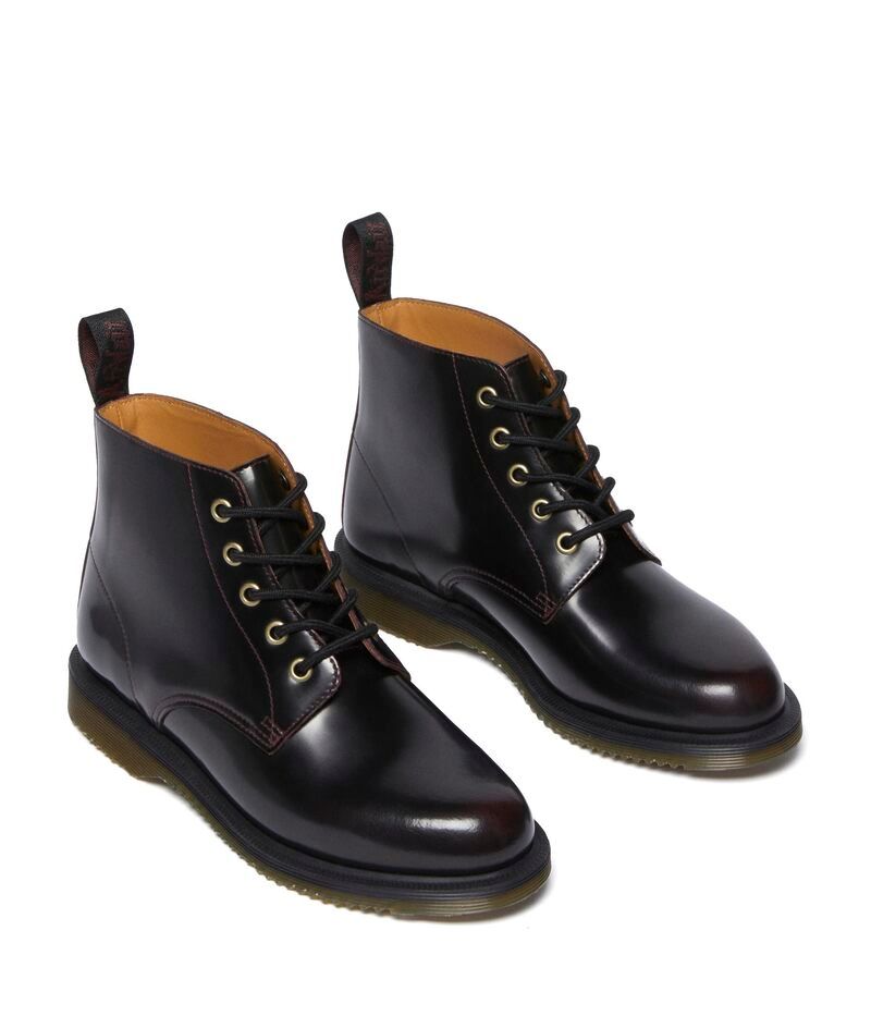 ドクターマーチン レディース シューズ ブーツ・レインブーツ レース レザー Dr Martens Emmeline Leather LaceUp Boots Cherry Red レッド