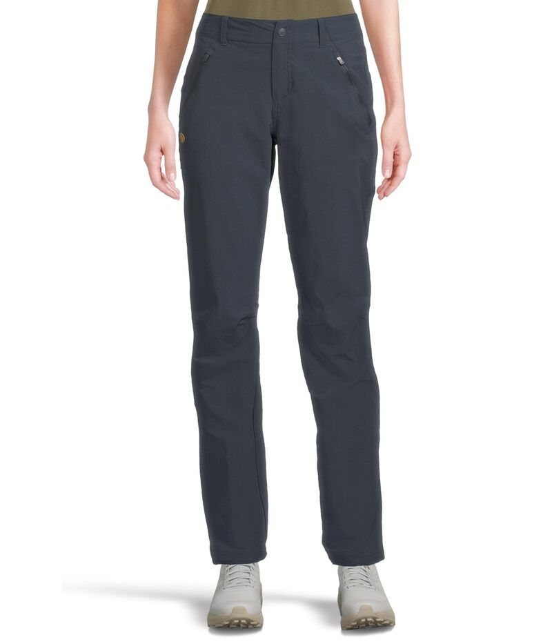 フェールラーベン レディース ボトムス カジュアルパンツ Fjallraven Abisko Trail Stretch Trousers Dark Navy ネイビー