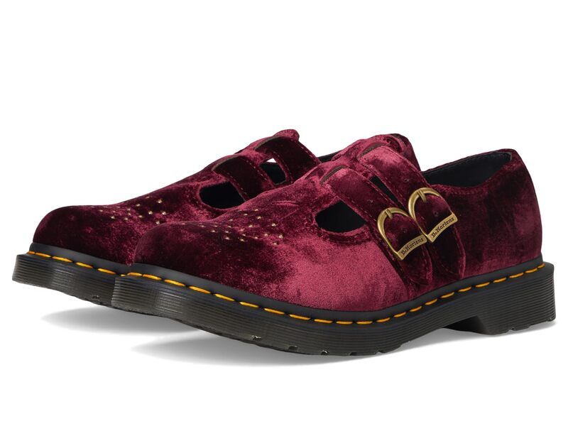 ドクターマーチン レディース シューズ スリッポン・ローファー Dr Martens Vegan 8065 Cherry Red レッド