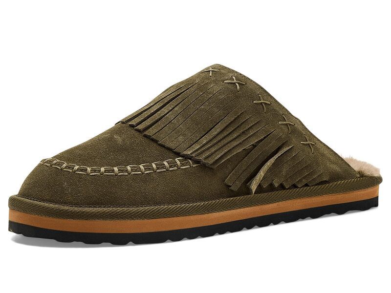 フリーピープル レディース シューズ サンダル フリンジ Free People Fallon Fringe Mules Military Olive Suede オリーブ
