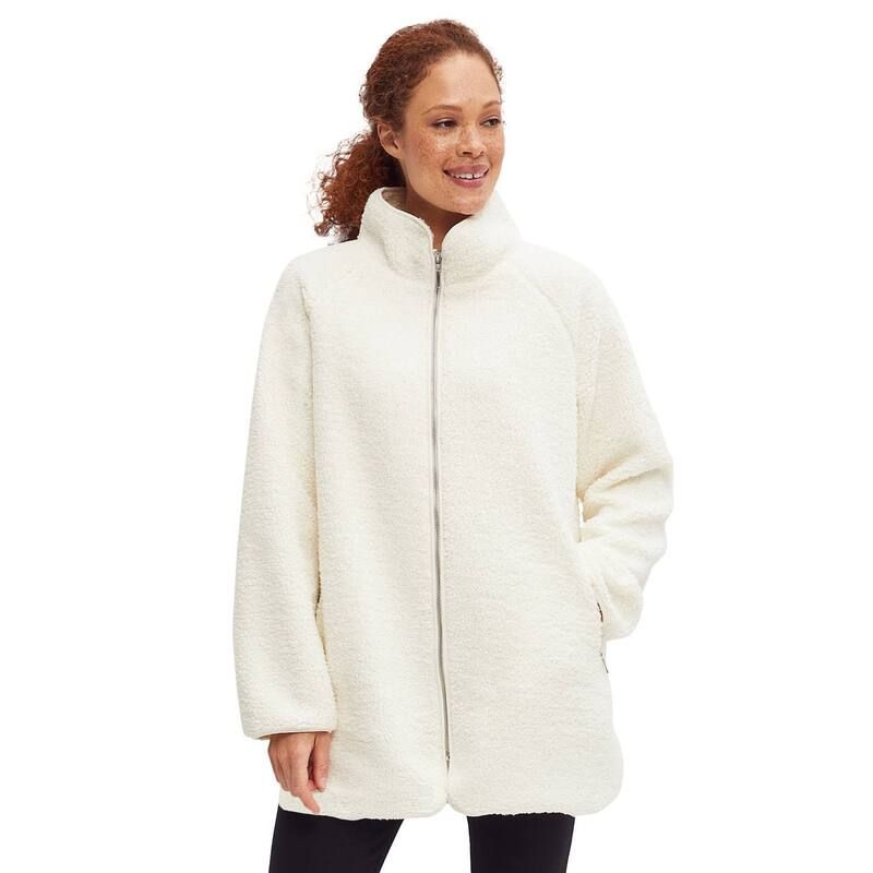 Ellos レディース アウター ジャケット・ブルゾン プラスサイズ ellos Plusize Sherpa ZipFront Jacket Ivory アイボリー