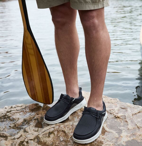 ヘイデュード メンズ シューズ スニーカー メッシュ Hey Dude Mens Wally Hey2O Meshoe BlackMonument Grey ブラック