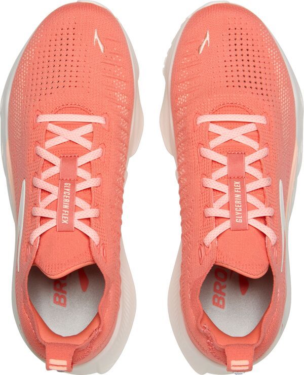 ブルックス レディース シューズ スニーカー Brooks Womens Glycerin Flex Running Shoes PeachWhite ホワイト