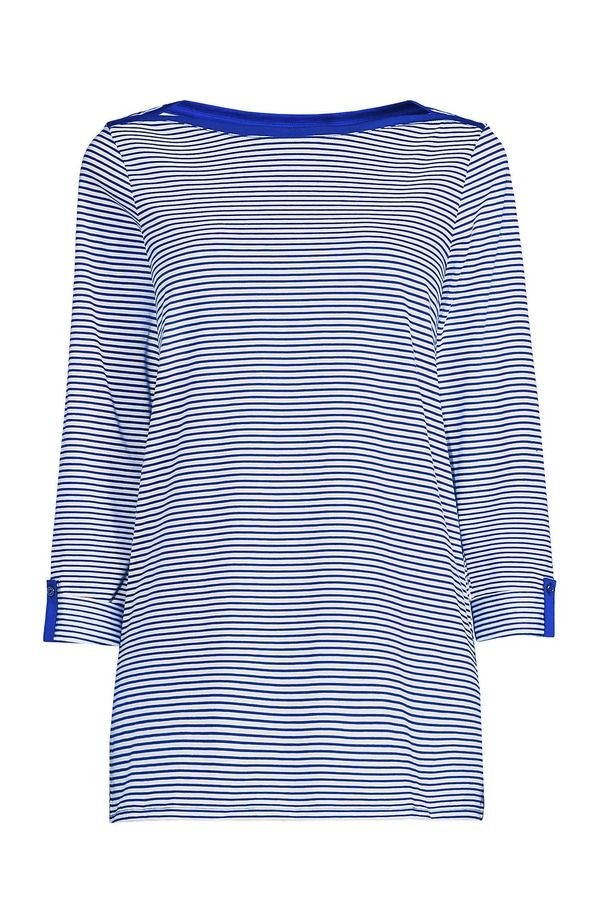 ランズエンド レディース トップス シャツ コットン Lands End Supima Cotton Adjustable 34 Sleeve Boatneck TunicobaltIvory Mic ランズエンド レディース トップス シャツ コットン Lands End Supima Cotton Adjustable 34 Sleeve Boatneck TunicobaltIvory Mic