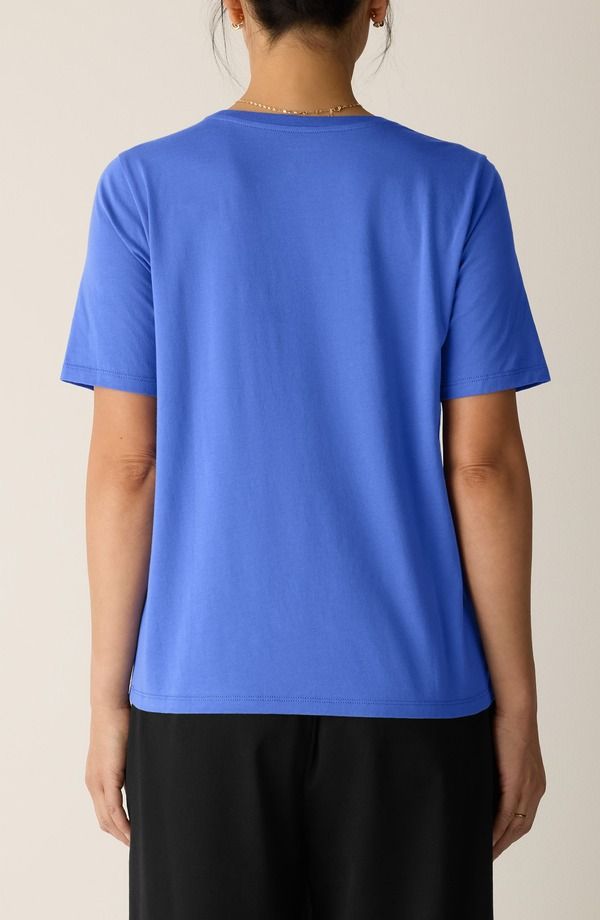 エイリーンフィッシャー レディース トップス Tシャツ クルーネック コットン Eileen Fisher Crewneck Organicotton TShirt Blue Star ブルー