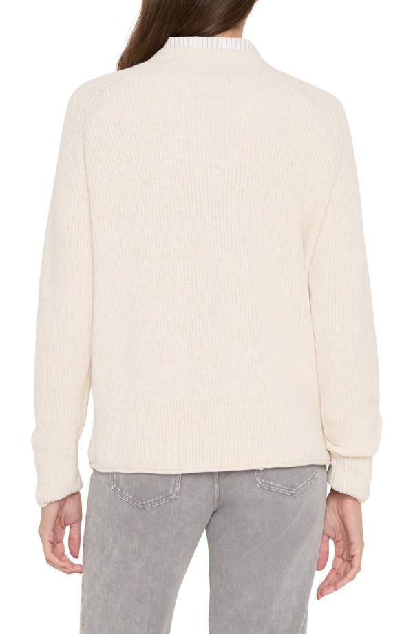 ニックプラスゾーイ レディース アウター パーカー・スウェット Vネック セーター NICZOE Shaker Stitch VNeck Sweater Classicream クリーム