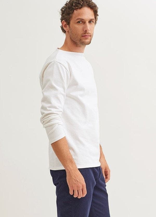 セイントジェームス レディース トップス シャツ Saint James GUILDO Boat Neck Heavyweight Breton Shirt Ecru エクリュ