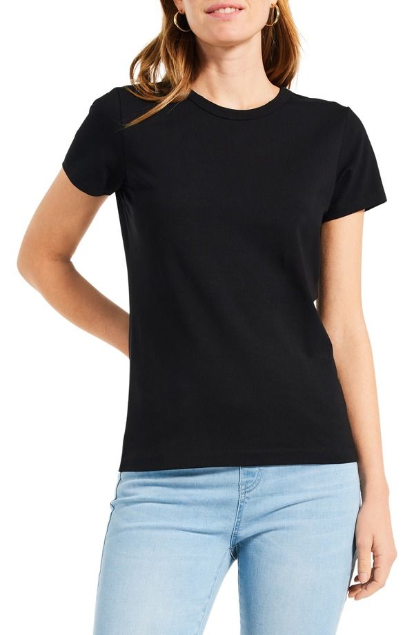 ニックプラスゾーイ レディース トップス Tシャツ クルーネック NICZOE Perfect Crewneck TShirt Black Onyx ブラック