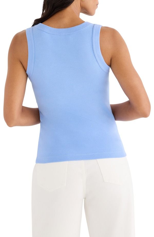 ニックプラスゾーイ レディース トップス シャツ ニット NICZOE Perfect Knit Rib Scoop Neck Tank French Blue ブルー