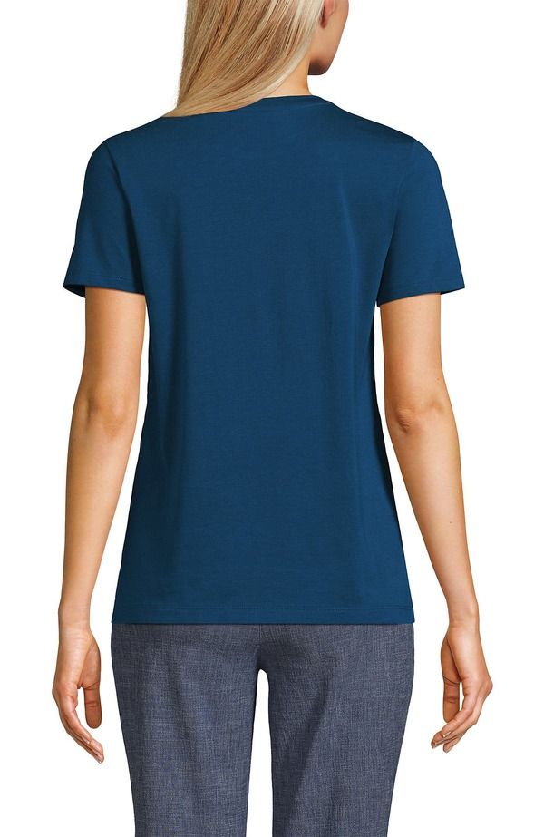 ランズエンド レディース トップス Tシャツ クルーネック コットン Lands End Supima Cotton Crewneck TShirt Baltic Teal ティール ランズエンド レディース トップス Tシャツ クルーネック コットン Lands End Supima Cotton Crewneck TShirt Baltic Teal ティール