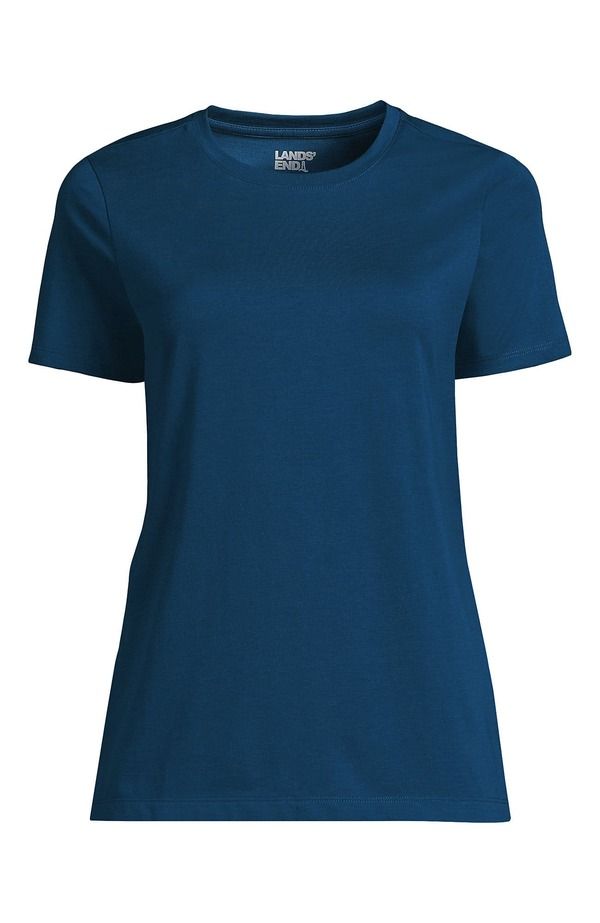 ランズエンド レディース トップス Tシャツ クルーネック コットン Lands End Supima Cotton Crewneck TShirt Baltic Teal ティール ランズエンド レディース トップス Tシャツ クルーネック コットン Lands End Supima Cotton Crewneck TShirt Baltic Teal ティール