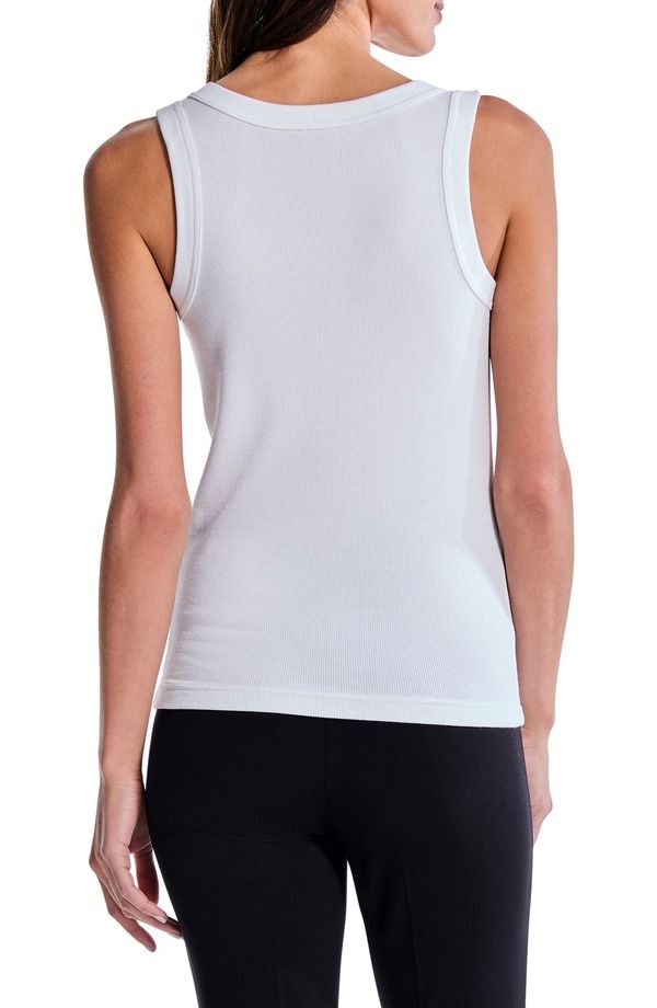 ニックプラスゾーイ レディース トップス シャツ ニット NICZOE Perfect Knit Rib Scoop Neck Tank Paper White ホワイト