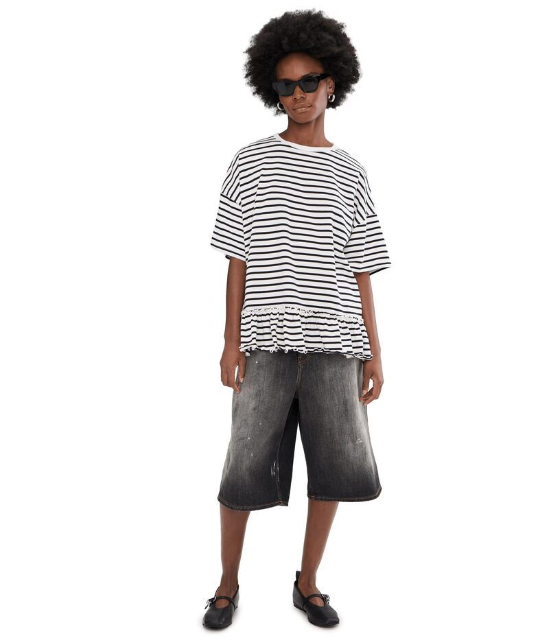 フリーピープル レディース トップス シャツ Free People We The Free The Mostriped Tee BlackWhite Combo ホワイト