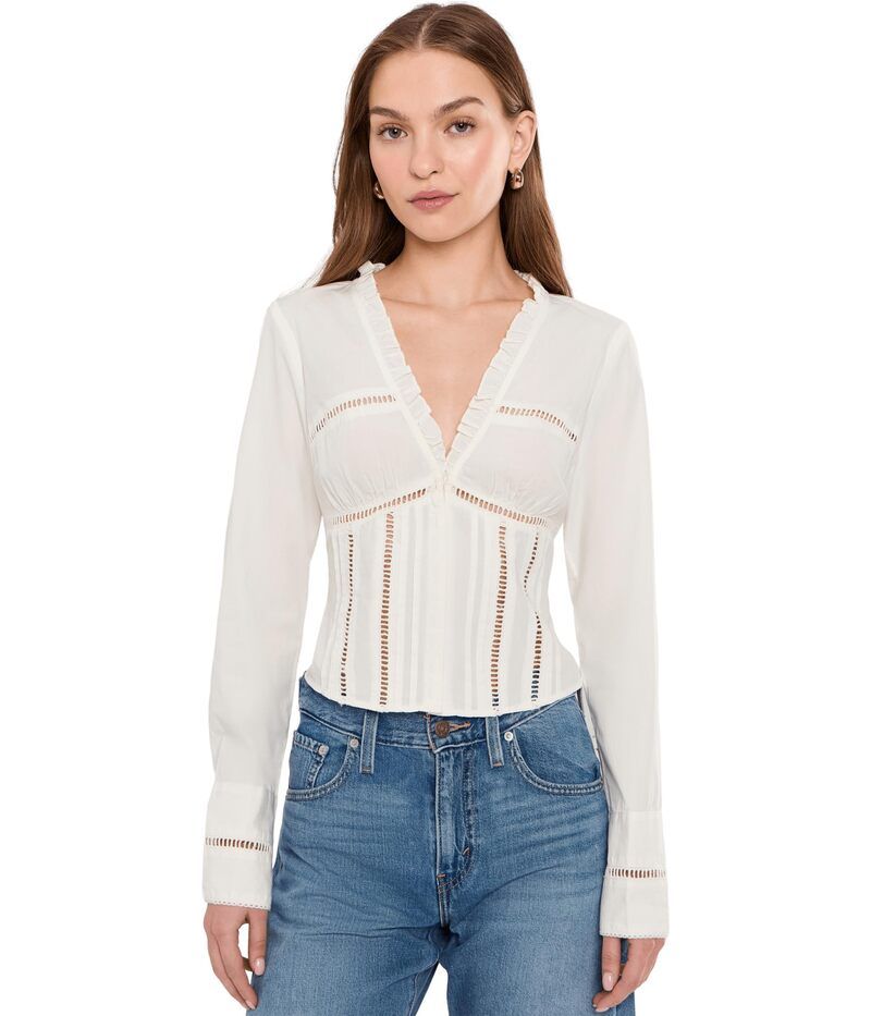 フリーピープル レディース トップス シャツ Free People Frankie Corset Long Sleeve Top Clean Ivory アイボリー
