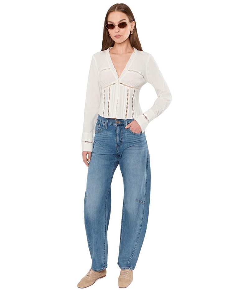 フリーピープル レディース トップス シャツ Free People Frankie Corset Long Sleeve Top Clean Ivory アイボリー