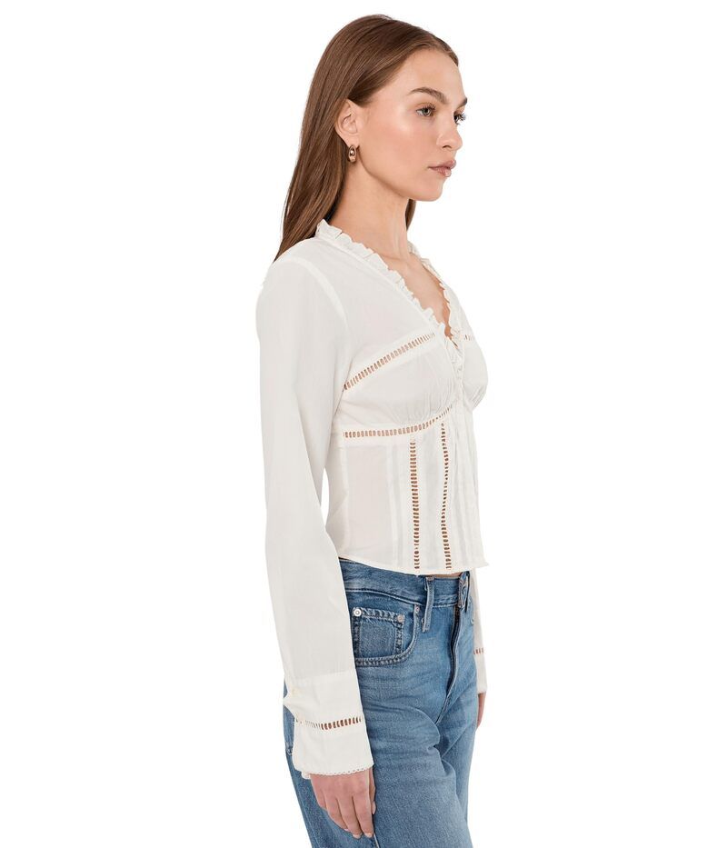フリーピープル レディース トップス シャツ Free People Frankie Corset Long Sleeve Top Clean Ivory アイボリー